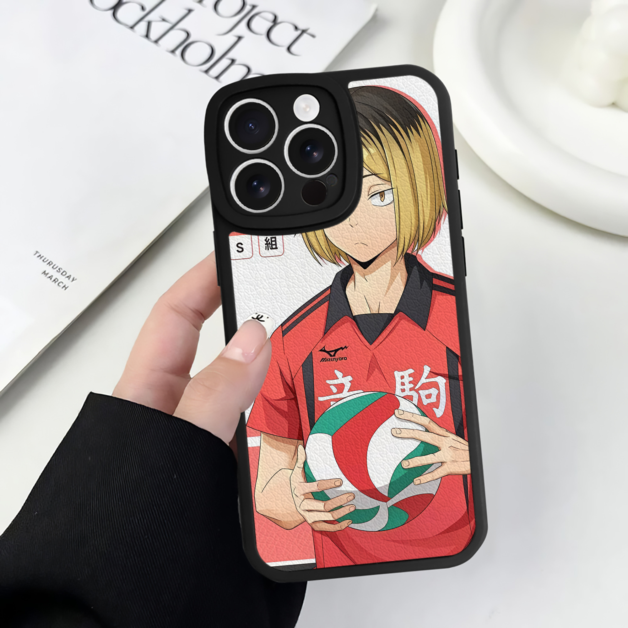 （画像用） ハイキュー!! Haikyu!! 【iPhone 16シリーズ対応】シリコンスマホケース（レザー調） 材質：シリコン
